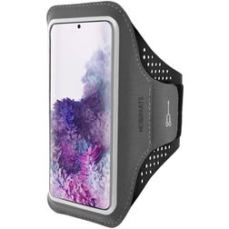 Mobiparts Comfort Fit Handyhalterung Joggen Samsung Galaxy S20 Plus Sporthülle Neopren Sportarmband - Schwarz