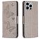 Mobigear Butterfly iPhone 15 Pro Max Hülle Klapphülle Geldbörse - Grau