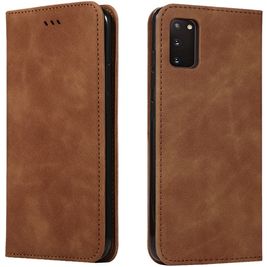 Mobigear Retro Slim Samsung Galaxy S20 Hülle Klapphülle Geldbörse - Braun