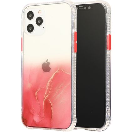 Mobigear Gradient iPhone 12 Hülle Hardcase Backcover - Rot
