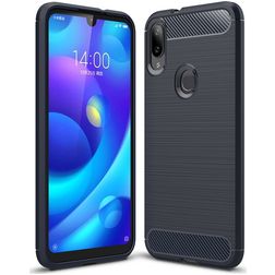Mobigear Brushed Slim Xiaomi Mi Play Hülle Flexibles TPU Backcover - Marineblau