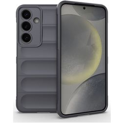 Mobigear Bumpy Samsung Galaxy S25 Hülle Flexibles TPU Backcover - Grau