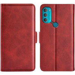 Mobigear Slim Magnet Motorola Moto G71 5G Hülle Klapphülle Geldbörse - Rot