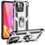 Mobigear Armor Ring Xiaomi Redmi 10C Hülle Hardcase Backcover Stoßfest mit Ringhalter - Silber