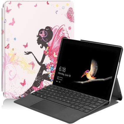 Mobigear Design Microsoft Surface Go Hülle Klapphülle - Schmetterlings-Fee