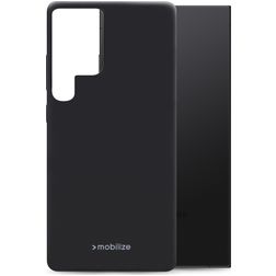 Mobilize Rubber Gelly Samsung Galaxy S24 Ultra Hülle Flexibles TPU Backcover - Matt Black