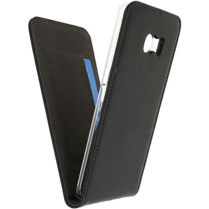 Mobilize Premium Magnet Samsung Galaxy S7 Edge Flipcase - Schwarz