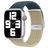 Mobigear Braided Dual Nylon Apple Watch Armband Klappschließe - 49/46/45/44 mm - Weiß / Blau