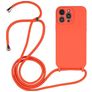 Mobigear Lanyard iPhone 14 Pro Silikon Handykette - Orange