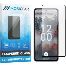 Mobigear Premium Nokia X30 Panzerglas Displayschutz - Hüllenfreundlich - Schwarz