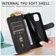 Mobigear Zipper iPhone 17 Pro Hülle Klapphülle Geldbörse - Schwarz
