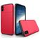 Mobigear Card iPhone X Hülle Hardcase Backcover Stoßfest mit Kartenhalter - Rot