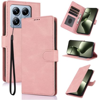 Mobigear Wallet Xiaomi 14T Pro Klapphülle Portemonnaie - Pink