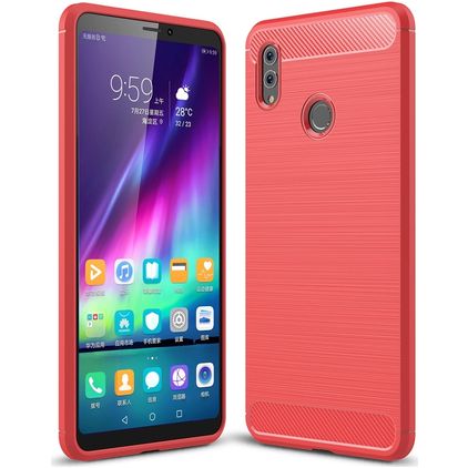 Mobigear Brushed Slim HONOR Note 10 Hülle Flexibles TPU Backcover - Rot