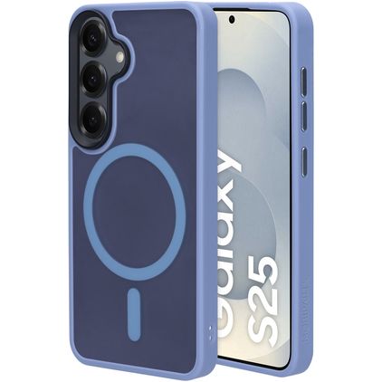 Mobiparts Hardcover Samsung Galaxy S25 MagSafe Hardcase Backcover - Satin Light Blue