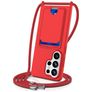 Mobigear Lanyard Card Samsung Galaxy S26 Ultra Silikon Handykette mit Kartenhalter - Rot