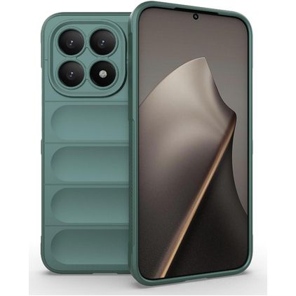 Mobigear Bumpy Xiaomi 15T Hülle Flexibles TPU Backcover - Dunkelgrün
