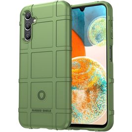 Mobigear Rugged Shield Samsung Galaxy A14 Hülle Flexibles TPU Backcover Stoßfest - Grün