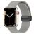 Mobigear Sport Mag Silikon Apple Watch Armband Magnetverschluss - 49/46/45/44 mm - Grau