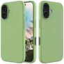 Mobigear Rubber Touch iPhone 16 Silikon Hülle Backcover - Grün