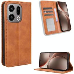 Mobigear Sensation OPPO Find X9 Klapphülle Portemonnaie - Braun