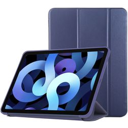 Mobigear Tri-Fold Gel iPad Air 4 (2020) Hülle TPU,Kunstleder Klapphülle - Dunkelblau