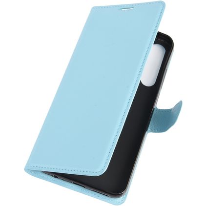 Mobigear Classic HTC Desire 20 Pro Hülle Klapphülle Geldbörse - Blau