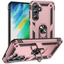 Mobigear Armor ring Samsung Galaxy S24 FE Hülle Hardcase Backcover Stoßfest mit Ringhalter - Roségold