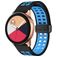 Mobigear Sport Plus Mag Silikon Smartwatch Armband Magnetverschluss - 22 mm - Schwarz / Blau