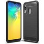 Mobigear Brushed Slim Samsung Galaxy A20e Hülle Flexibles TPU Backcover - Schwarz
