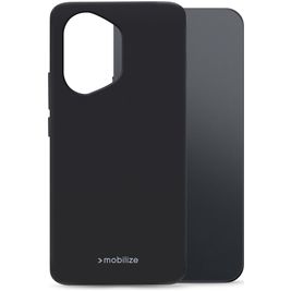 Mobilize Rubber Gelly Honor 400 Hülle Flexibles TPU Backcover - Schwarz
