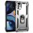 Mobigear Armor Ring Motorola Moto G22 Hülle Hardcase Backcover Stoßfest mit Ringhalter - Silber
