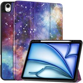 Mobigear Tri-Fold iPad Air 13 Zoll (2024) Hülle Klapphülle + Stifthalter - Milky Way Nebula