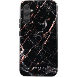 Burga Tough Samsung Galaxy A34 Hülle Hardcase Backcover Stoßfest - Rose Gold Marble