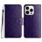 Mobigear Flowers iPhone 16 Pro Hülle Klapphülle Geldbörse - Lila