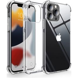 Mobigear Cushion Durchsichtig iPhone 13 Pro Max Hülle Flexibles TPU Backcover Stoßfest - Transparent
