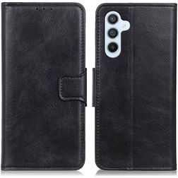 Mobigear Classy Samsung Galaxy A54 Hülle Klapphülle Geldbörse - Schwarz