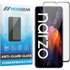 Mobigear Premium Realme Narzo 50 5G Panzerglas Gehärtetes Glas Displayschutz - Hüllenfreundlich - Schwarz