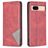 Mobigear Rhombus Slim Google Pixel 8a Hülle Klapphülle - Rot