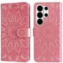 Mobigear Sunflower Samsung Galaxy S26 Ultra Hülle Klapphülle Geldbörse - Roségold