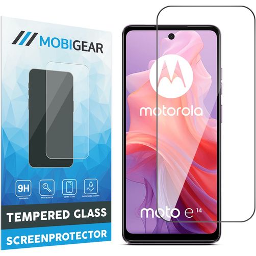 Mobigear Premium Motorola Moto E14 Panzerglas Displayschutz - Hüllenfreundlich - Schwarz