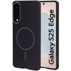 Mobiparts Slim Line Samsung Galaxy S25 Edge MagSafe Hülle Hardcase Backcover - Onyx Black