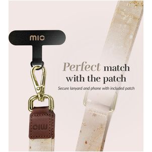 MIO Lanyard Universal-Handykette einstellbar - Gold Marble