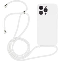 Mobigear Lanyard iPhone 14 Pro Silikon Handykette - Weiß