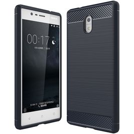 Mobigear Brushed Slim Nokia 3 Hülle Flexibles TPU Backcover - Blau Mobigear Brushed Slim Nokia 3 Hülle Flexibles TPU Backcover - Blau