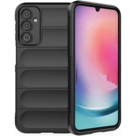 Mobigear Bumpy Samsung Galaxy A24 Hülle Flexibles TPU Backcover - Schwarz