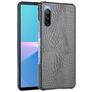 Mobigear Croco Sony Xperia 10 III Hülle Hardcase Backcover - Schwarz