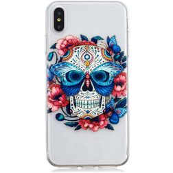 Mobigear Design iPhone XS Max Hülle Flexibles TPU Backcover - Skull