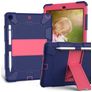 Mobigear ShieldStand iPad 9 (2021) Hülle Kunststoff,Silikon Backcover + Stifthalter + Ständer - Blau / Pink