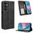 Mobigear Sensation Samsung Galaxy M55 Hülle Klapphülle Geldbörse - Schwarz